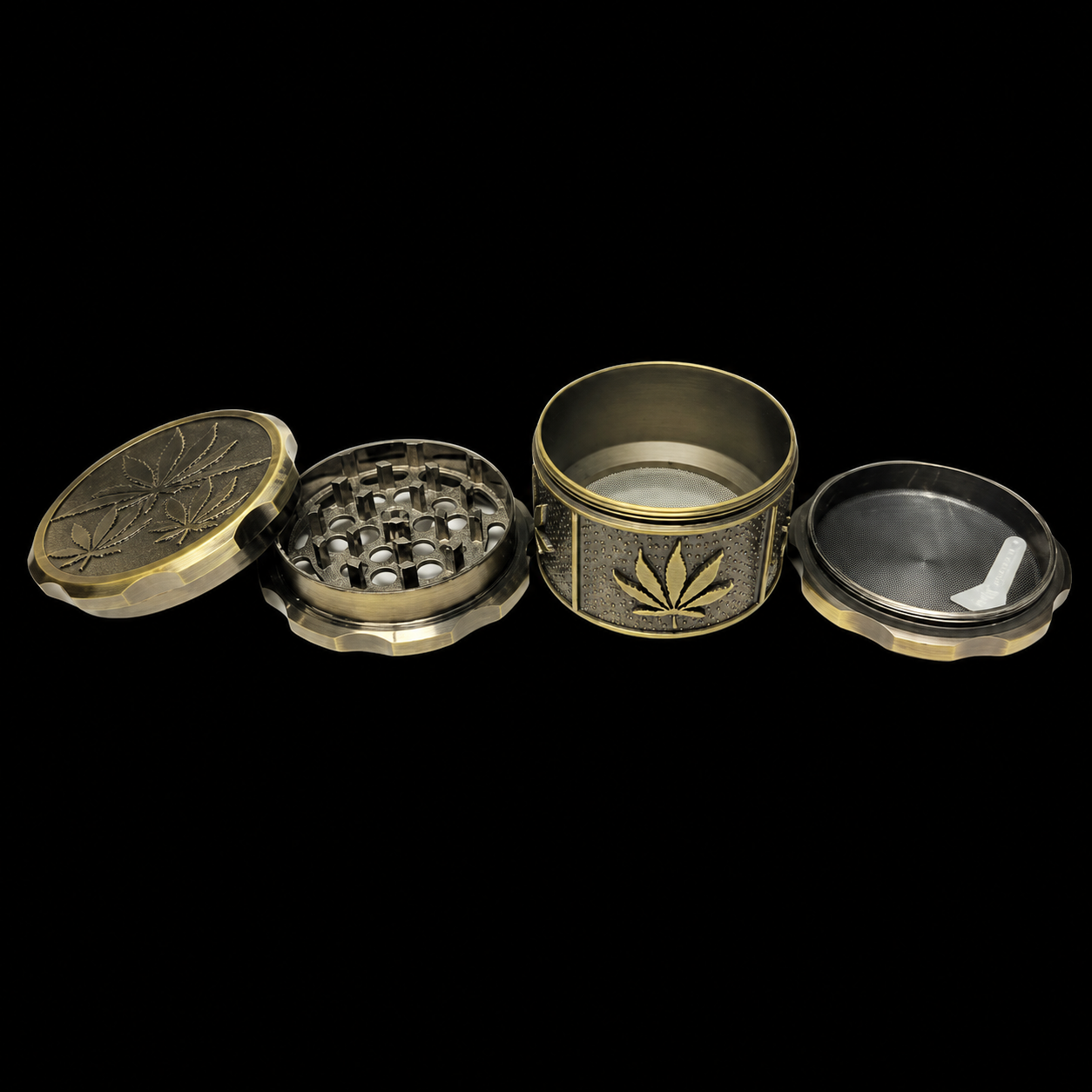 Grinder zinc 60 mm – 4 parties Leaf Engraving
