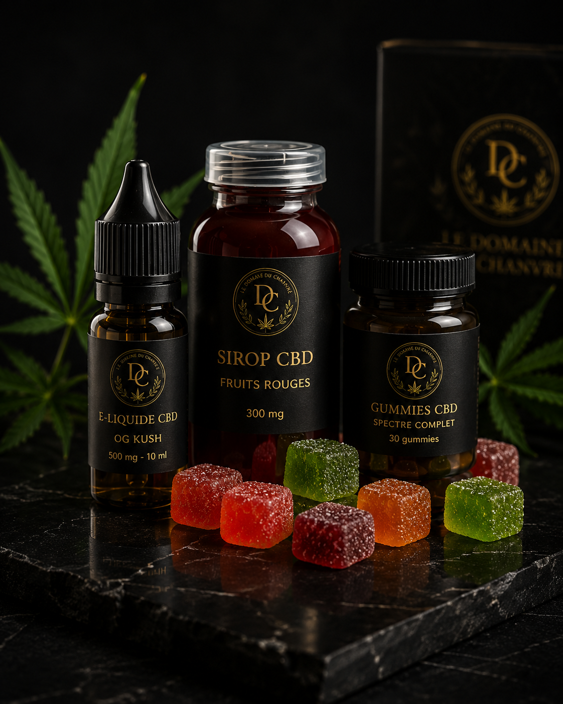 E-liquide, Gummies et sirop CBD