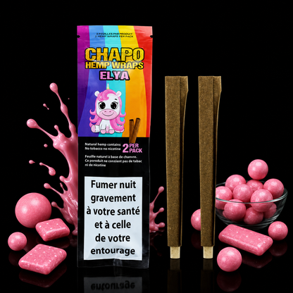 Blunt Chapo Hemp Wraps Elya – Bubble Gum – 2 pièces