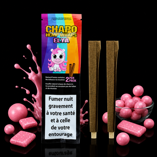 Blunt Chapo Hemp Wraps Elya – Bubble Gum – 2 pièces