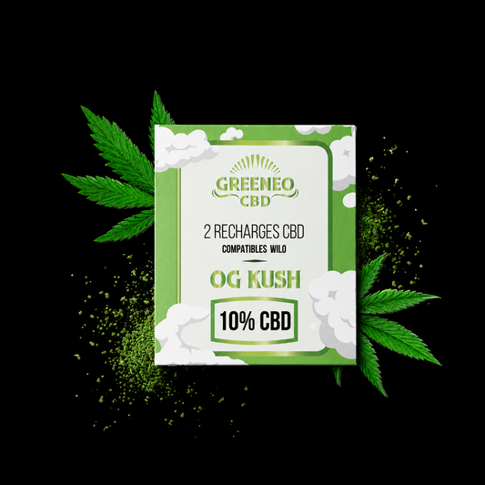 Cartouches OG Kush CBD Wilo x Greeneo – Boîte de 2