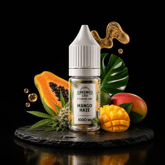 E-liquide CBD Mango Haze Greeneo  – 10 ml