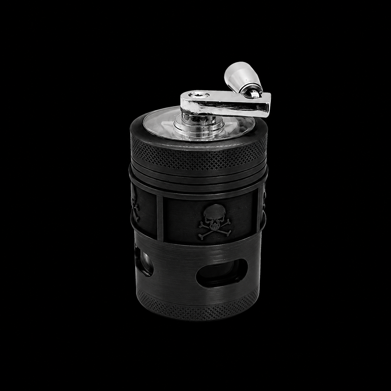 Grinder Skull métal 40 mm – 4 parties avec manivelle