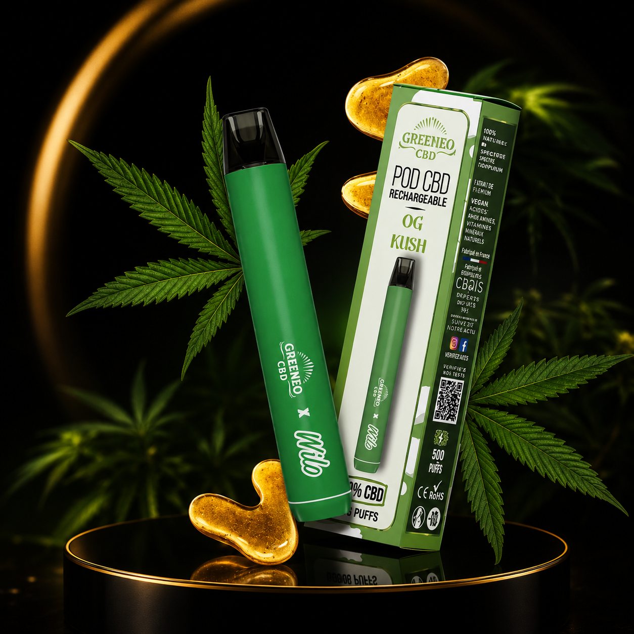 Pod rechargeable OG Kush - Wilo X Greeneo
