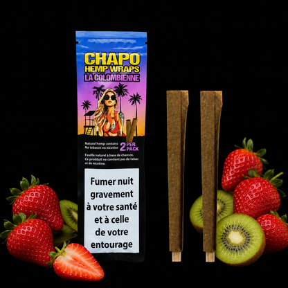 Blunt Chapo Hemp Wraps La Colombienne – Fraise Kiwi – 2 pièces