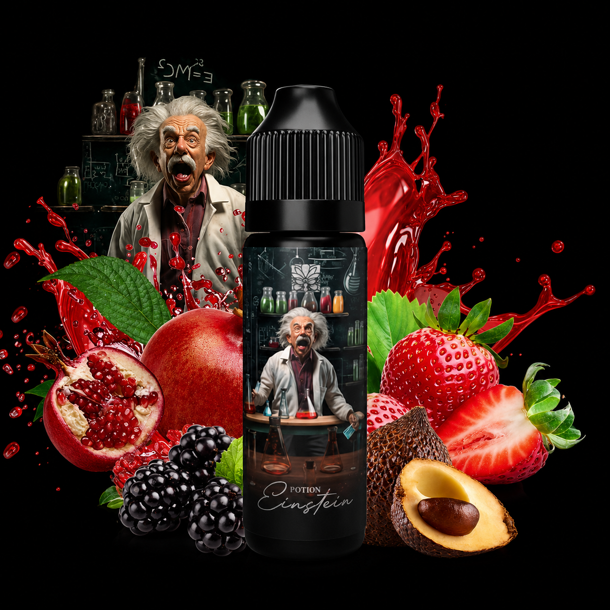 Potion Einstein Tribal Potion – Fraise Grenade Fruit du Serpent Baies Noires – 50 ml